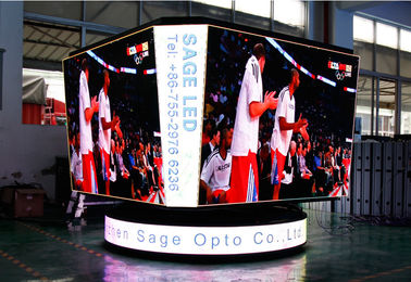 Écran de la haute définition LED de lancement des écrans P8mm du stade LED de cube en basket-ball